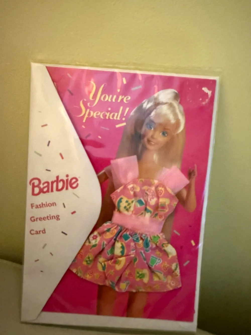 Barbie Bright Pink 'You're Special' Fashion Greeting Card